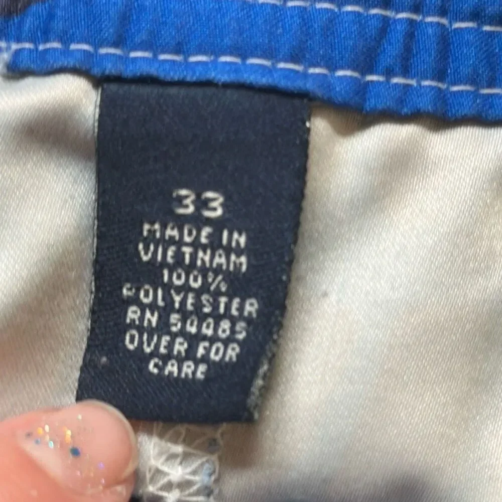 American Eagle Men’s‎ Blue Floral Swim Trunks Swimwear Board Shorts size 33